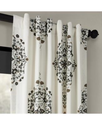 Emblem Printed Cotton Room Darkening Curtain