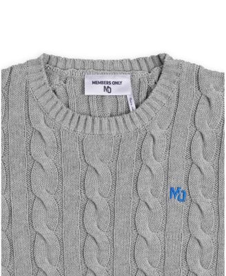 Men's Crew Neck Cable Knit Sweater
