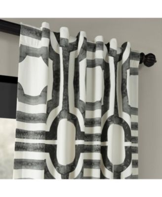 Geometric Printed Cotton Room Darkening Curtain