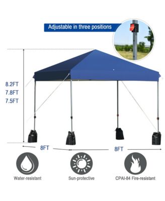 8x8 FT Pop up Canopy Tent Shelter Wheeled Carry Bag 4 Canopy Sand Bag