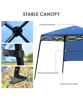 7x7 FT Slant Leg Pop-up Canopy Tent Shelter Adjustable Portable Carry Bag