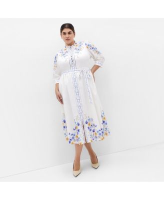 Women's Annabelle Button Down Floral Midi Dress