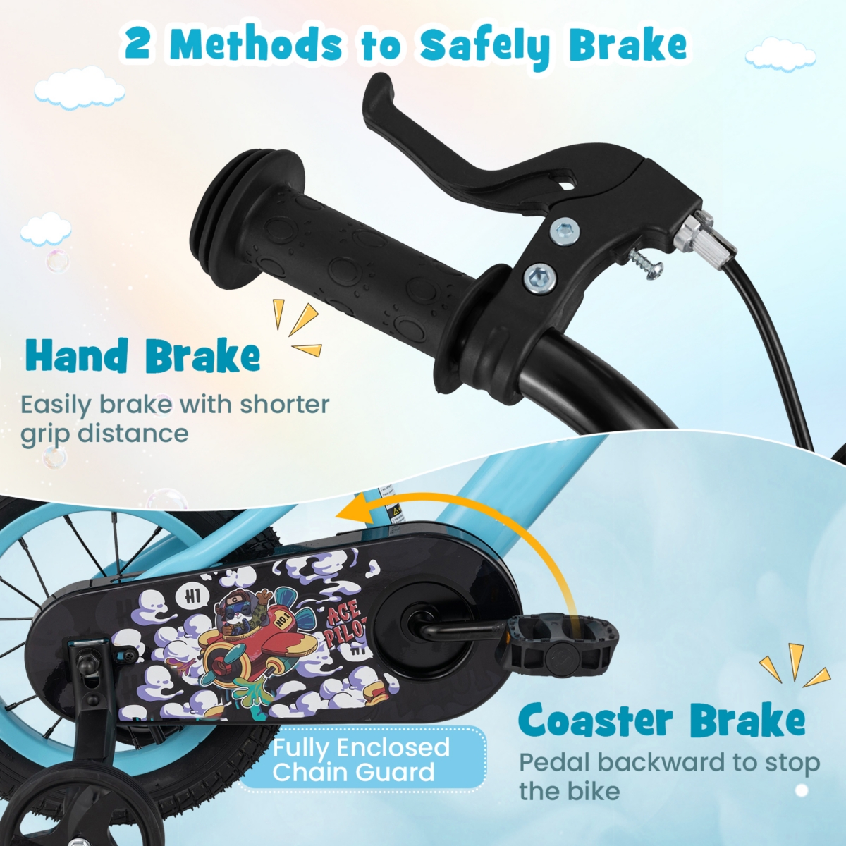 Kids Bike with Adjustable Handlebar and Saddle Perfect Bicycle for Children Aged 4-8 Years Old