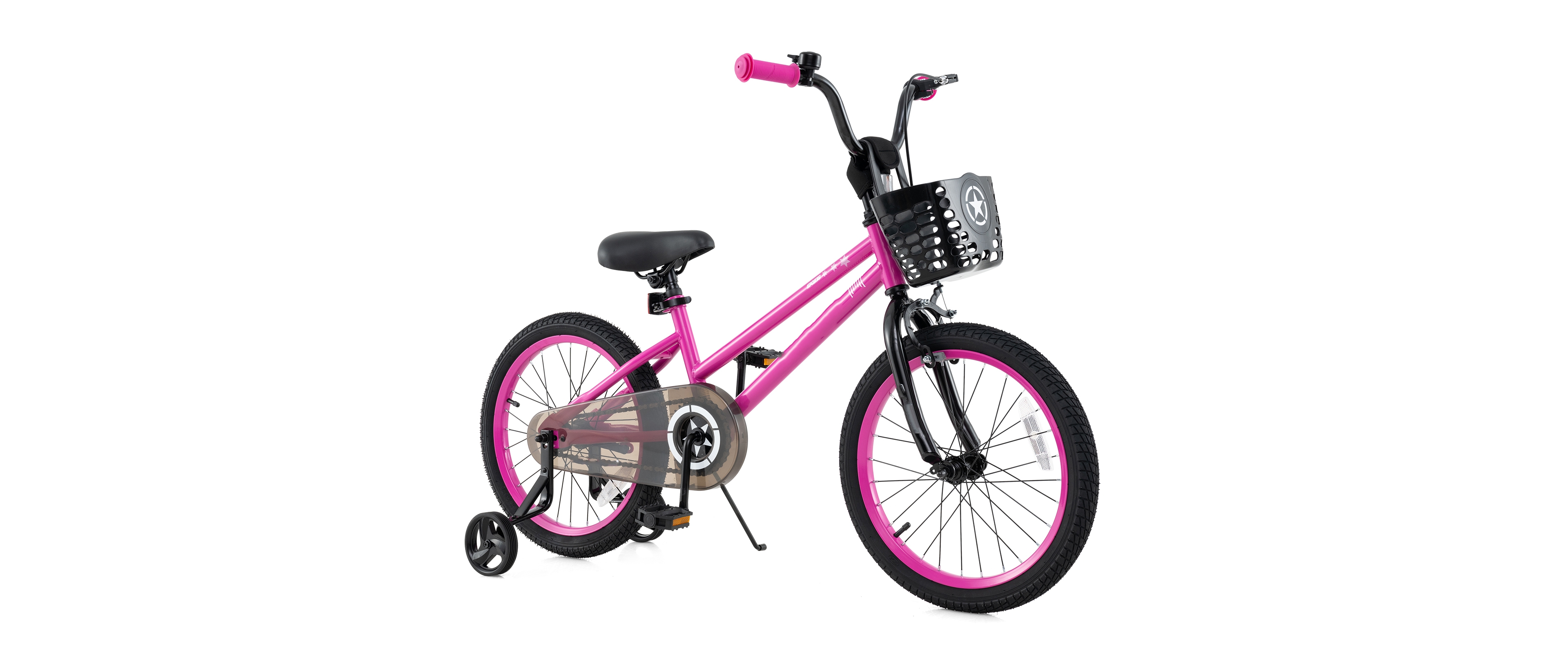 Kids Bike Adjustable Bicycle with Front Basket for Children