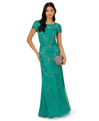 Adrianna Papell - Women's Floral Sequin Gown