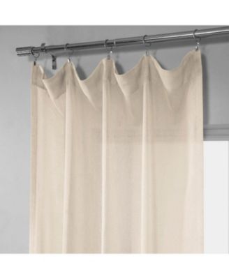 Textured Faux Linen Sheer Curtain