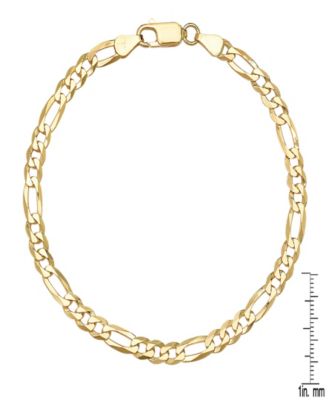Men’s 14K Gold Plated Sterling Silver Figaro Link Chain Bracelet