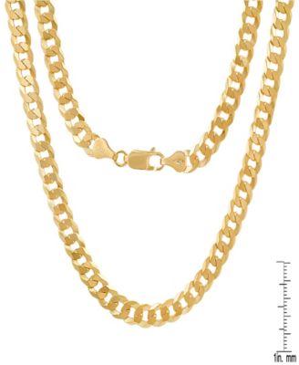 Unisex 14K Gold Plated Cuban Superflat Link Necklace