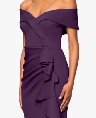 Scuba Off-The-Shoulder Gown