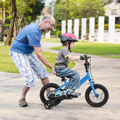 Slickblue Kids Bike with Removable Training Wheels Adjustable for Growing Riders