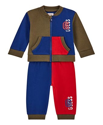 Baby Boys 2-Piece Long Sleeve Active Zip Up Top and Sweatpants Set