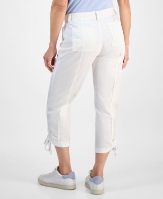 Petite Mid-Rise Tie-Hem Capri Pants, Exclusively at Macy's 