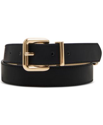 Steve Madden - 1.18" Smooth Faux-Leather Belt