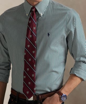 Men's Classic-Fit Striped Poplin Shirt