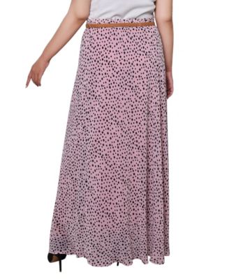 Plus Size Chiffon Maxi Skirt