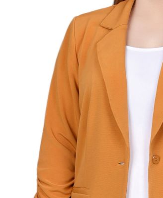 Plus Size Long Sleeve Scuba Crepe Jacket