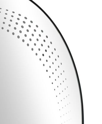 Glass 31" LED Wall Mirror with Radial Pattern