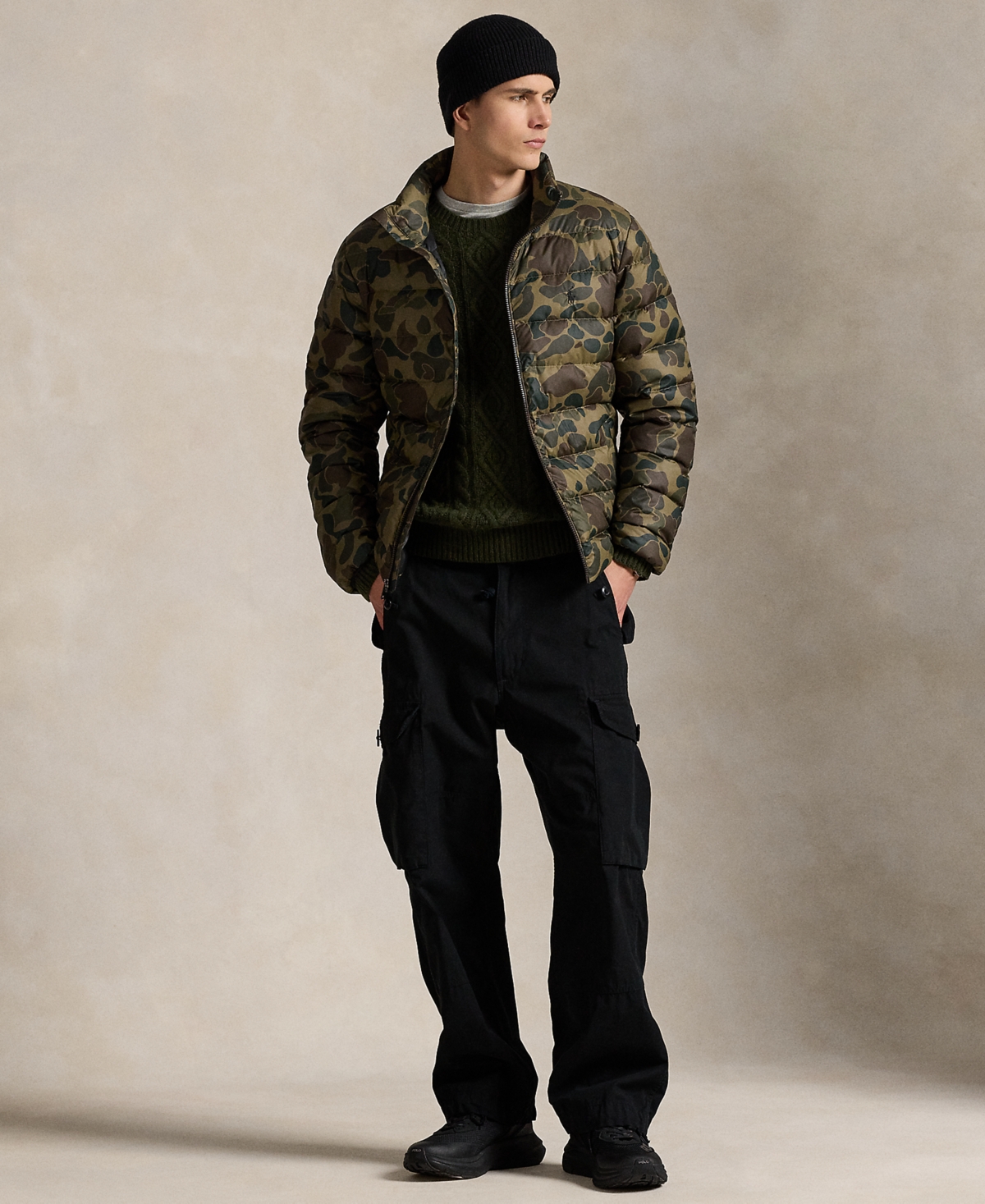Polo Ralph Lauren Men's The Colden Camo-print Packable Jacket In Green