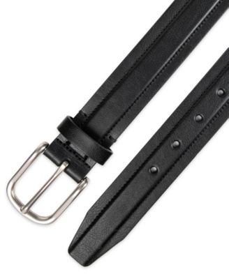 Men's Cut Edge Trapunto Stitched Casual Belt