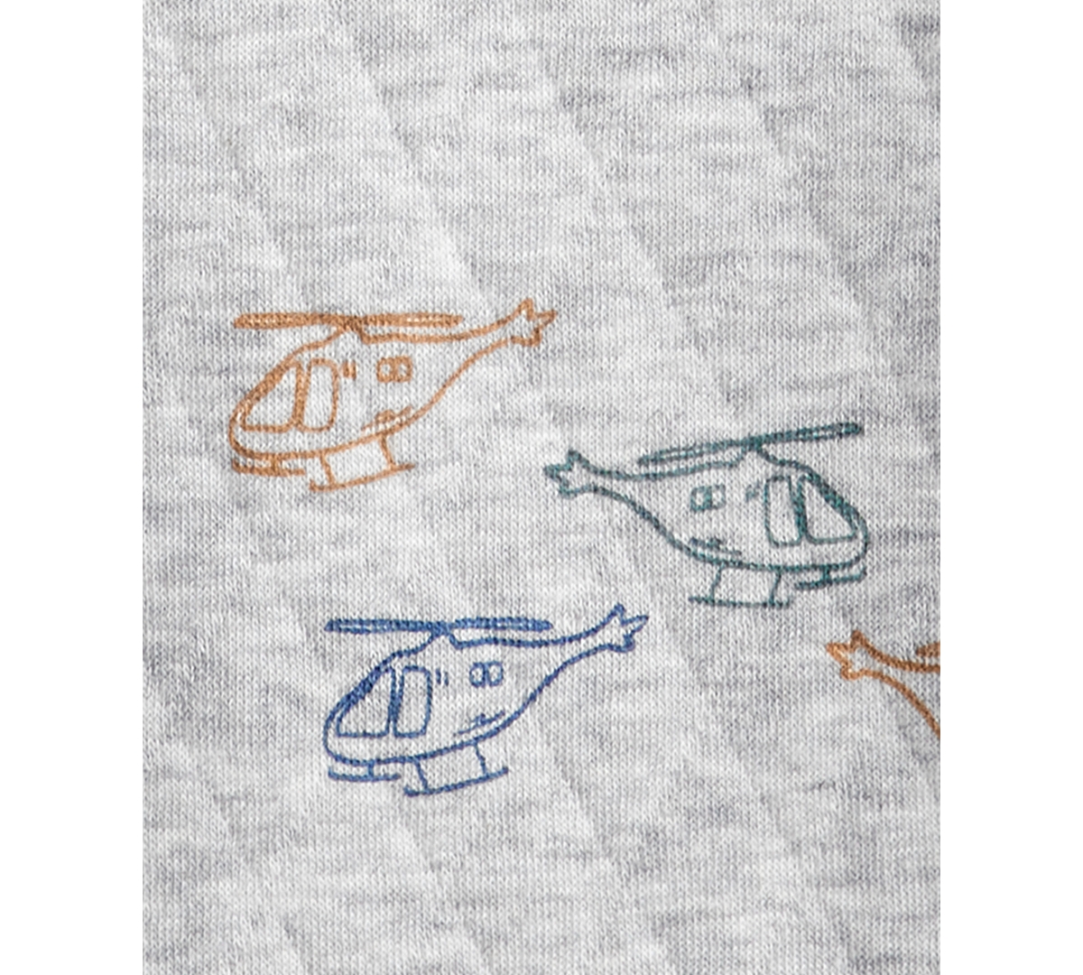 Carter's Toddler Boys 2-pc. Helicopter Quilted Hoodie & Pants Set In Gray