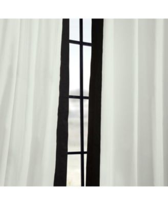 Bordered Grommet Vertical Printed Cotton Curtain