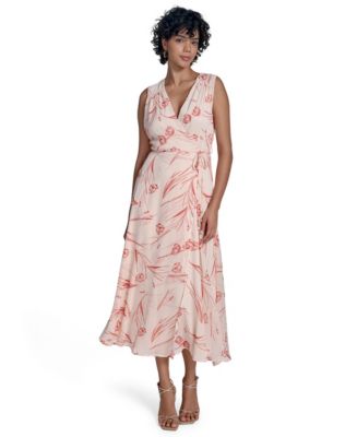 calvin klein pleated chiffon dress Calvin Klein Women's Sleeveless Chiffon Pleat Dress SZ 8