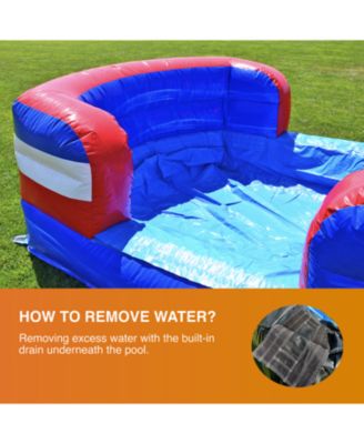 American Boxing Commercial Grade Bounce House Water Slide with Pool for Kids and Adults (with Blower), Basketball Hoop, Wet Dry Combo, Outdoor, Big Inflatable, Birthday Party Rental