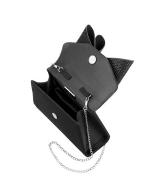 Crystal Double Bow Handheld Satchel Bag