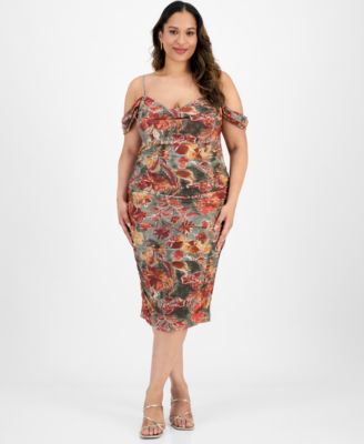 KATIA RAE - Trendy Plus Size Printed Midi Dress