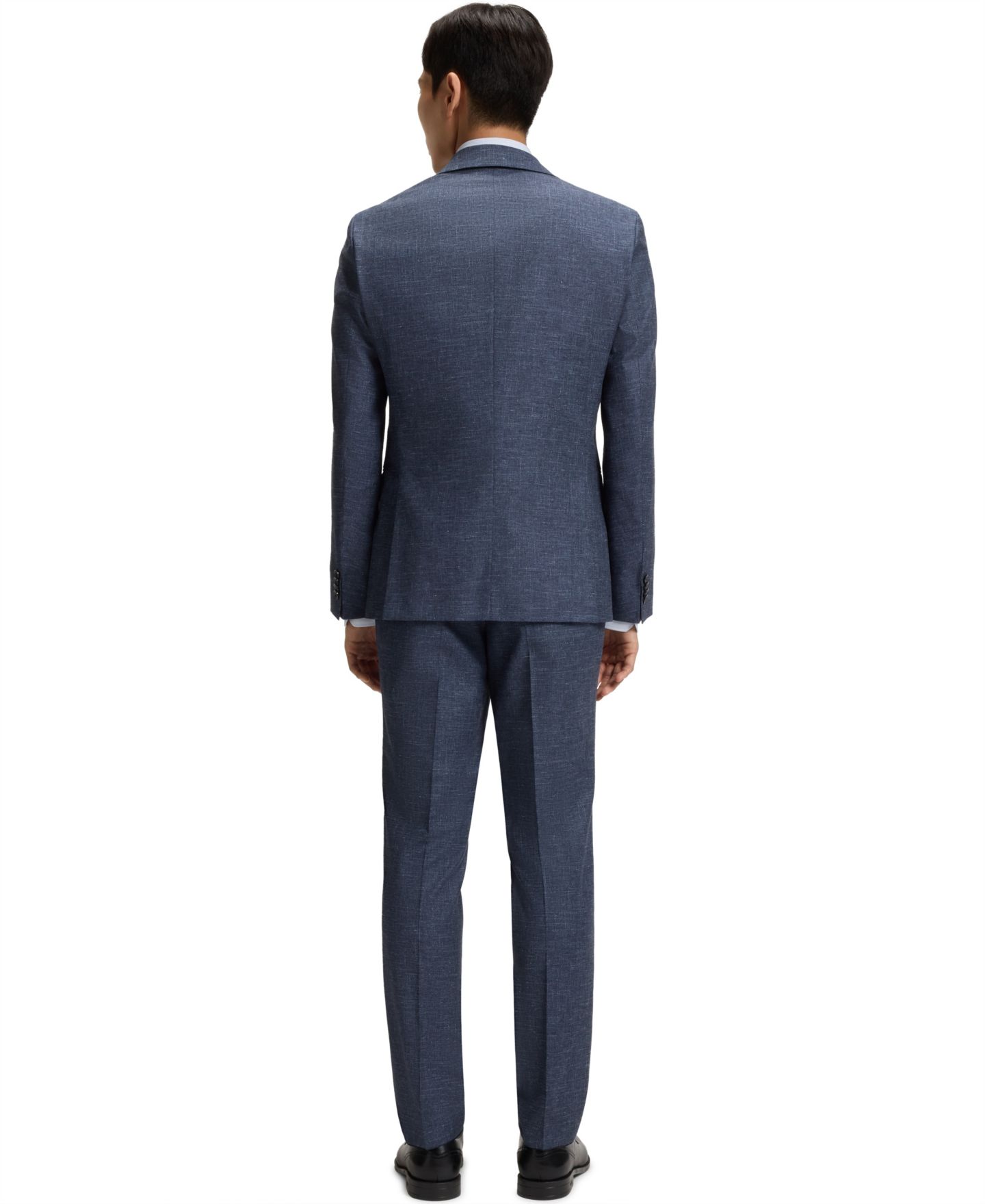 Мужской пиджак Hugo Boss Patterned Stretch Slim-Fit Blazer, цвет: Тёмный синий — фото 3