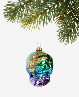 Holiday Lane - Eclectic Charm Rainbow Skull Ornament