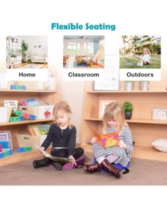 6 Pieces Multifunctional Hexagon Toddler Floor Cushions Classroom Seating with Handles