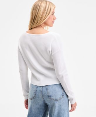 Women's V-Neck Button-Front Cardigan, Exclusively at Macy's