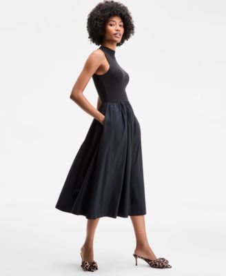 Women's High-Neck Sleeveless Midi Dress, Exclusively at Macy's