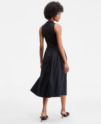 Women's High-Neck Sleeveless Midi Dress, Exclusively at Macy's