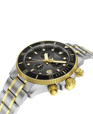Men's Swiss Chronograph Seastar 1000 Two-Tone Stainless Steel Bracelet Watch 38mm