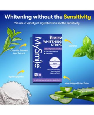 Teeth Whitening Strips, Hydroxyapatite-Infuse Strips, Non-Sensitive Teeth Whitening with Natural Ingredients, Enamel-Safe, Non-Slip (14 Sets)