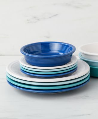 Coastal Blues Classic Rim Salad Plates, Set of 4
