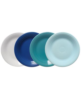 Fiesta - Coastal Blues Classic Rim 10.5" Dinner Plates, Set of 4
