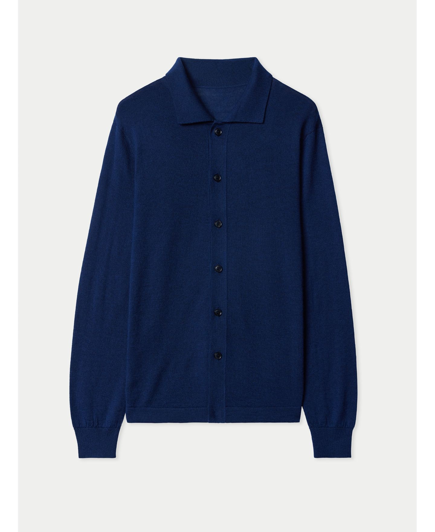 Мужской кардиган Gobi Cashmere Cashmere Silk Polo-Neck - M / Dark Indigo / MK0286-7019, цвет: Синий индиго — фото 2