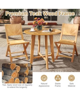 Patio Dining Table with Slatted Tabletop and X-shaped Frame