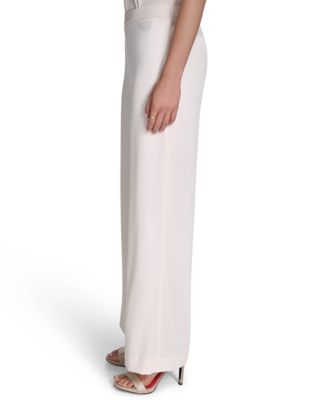 Women's Soft Suiting Wide-Leg Pull-On Pants