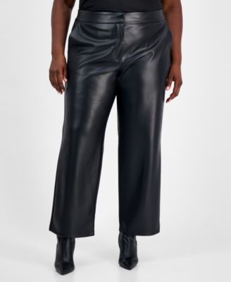 Bar III - Trendy Plus Size Faux-Leather Pants