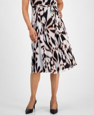 Petite Tiered Printed Midi Dress