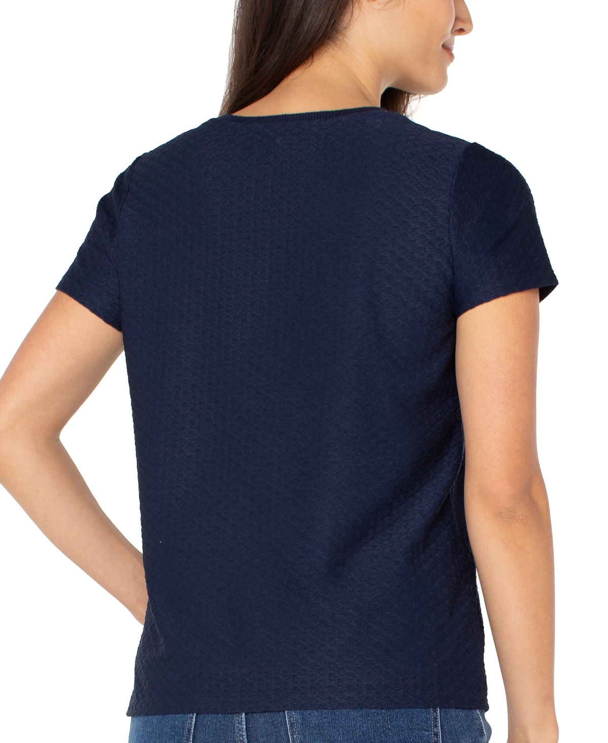 Liverpool Los Angeles Jacquard T-shirt In Blue