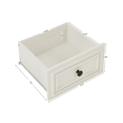 Modern White 5 Drawer Dresser Bathrooom Cabinet Ample Storage Wide Chest of Drawers