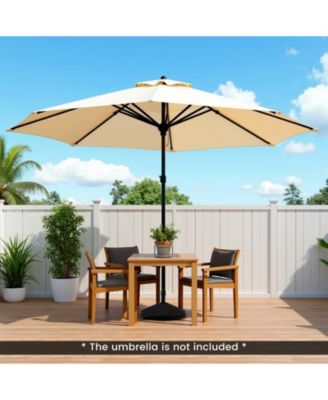 Water and Sand Filled Outdoor Umbrella Stand with Shell Texture and 3 Coupler Sizes