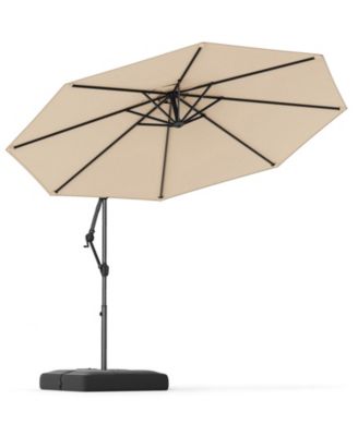 Offset Hanging Umbrella with Base Patio Cantilever Umbrella with Tilt