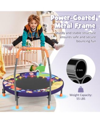 Mini Trampoline Folding Small Rebounder for Kids with Lights