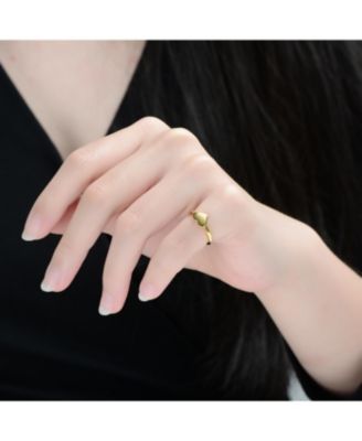 14K Gold Plated Heart Shaped Ring